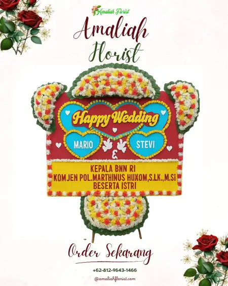Papan Bunga Pernikahan Singkalan